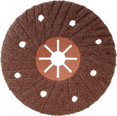 Camel Grinding Wheels - 5" Diam 7/8" Hole 16 Grit Fiber Disc - Coarse Grade, Aluminum Oxide, 12,250 Max RPM, Series Semi Flex Red Fiber - Benchmark Tooling