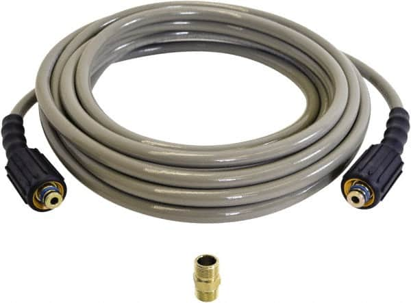 Simpson - 3,100 Max psi Fixed Pressure Washer Hose - 25' Long, Polyurethane, Female - Benchmark Tooling