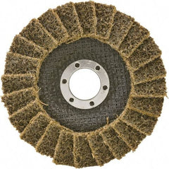 Camel Grinding Wheels - 60 Grit, 5" Disc Diam, 7/8" Center Hole, Type 29 Aluminum Oxide Flap Disc - 12,200 Max RPM, Non-Woven Backing, Arbor Attaching System, Non-Woven - Benchmark Tooling