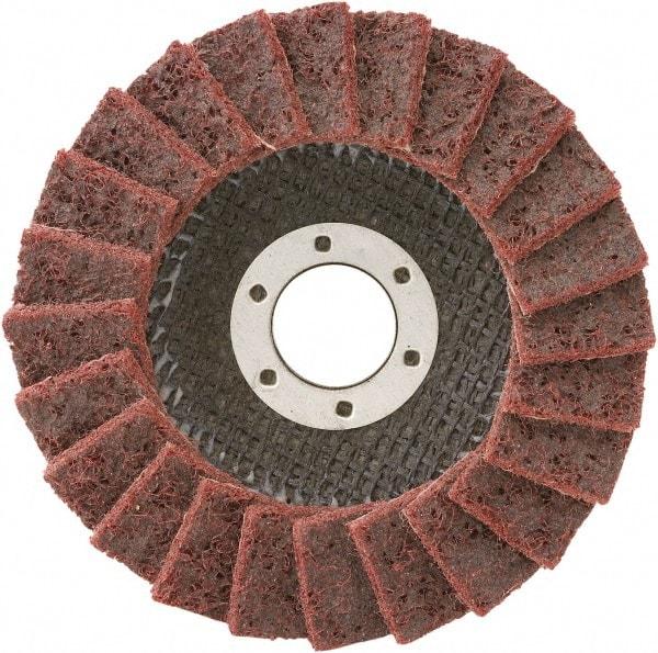 Camel Grinding Wheels - 80 Grit, 4-1/2" Disc Diam, 7/8" Center Hole, Type 29 Aluminum Oxide Flap Disc - 13,300 Max RPM, Non-Woven Backing, Arbor Attaching System, Non-Woven - Benchmark Tooling