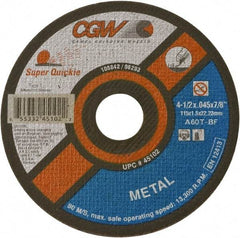 Camel Grinding Wheels - 6" 60 Grit Aluminum Oxide Cutoff Wheel - 0.045" Thick, 7/8" Arbor, 10,200 Max RPM - Benchmark Tooling