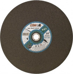 Camel Grinding Wheels - 14" 24 Grit Aluminum Oxide Cutoff Wheel - 1/8" Thick, 1" Arbor, 5,500 Max RPM - Benchmark Tooling
