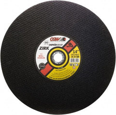 Camel Grinding Wheels - 14" 24 Grit Zirconia Alumina Cutoff Wheel - 3/32" Thick, 1" Arbor, 4,400 Max RPM - Benchmark Tooling