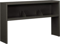 Hon - 1 Shelf, 34-3/4" High x 60" Wide Bookcase - 13-1/2" Deep, High-Pressure Laminate/Steel, Charcoal - Benchmark Tooling