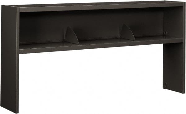 Hon - 1 Shelf, 34-3/4" High x 72" Wide Bookcase - 13-1/2" Deep, High-Pressure Laminate/Steel, Charcoal - Benchmark Tooling