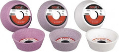 Camel Grinding Wheels - 5" Diam, 1-1/4" Hole Size, 1-3/4" Overall Thickness, 60 Grit, Type 11 Tool & Cutter Grinding Wheel - Medium Grade, Aluminum Oxide, K Hardness, Vitrified Bond - Benchmark Tooling