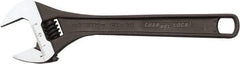 Channellock - 1-3/8" Jaw Capacity, 10" Standard Adjustable Wrench - Steel, Black Finish, 10" OAL - Benchmark Tooling