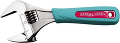 Channellock - 1-11/32" Jaw Capacity, 6" Standard Adjustable Wrench - Chrome Vanadium Steel, Chrome Finish, 6" OAL - Benchmark Tooling