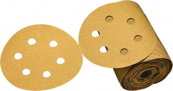 3M - 6" Diam, 220 Grit FEPA, Aluminum Oxide Adhesive PSA Disc - Benchmark Tooling