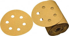 3M - 6" Diam, 120 Grit FEPA, Aluminum Oxide Adhesive PSA Disc - Gold, C Weighted Backing, Flexible, 12,000 Max RPM - Benchmark Tooling
