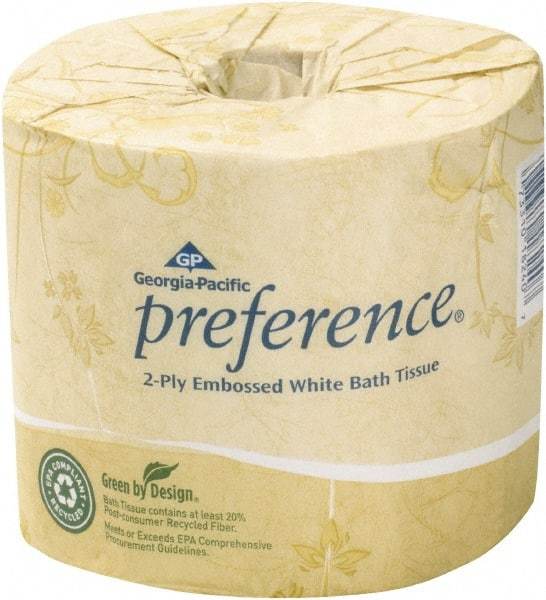 Georgia Pacific - 183' Roll Length Standard Roll Toilet Tissue - 550 Sheets per Roll, 2 Ply, White, Recycled Fiber - Benchmark Tooling