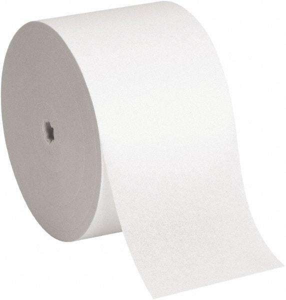 Georgia Pacific - 1,000' Roll Length Coreless Roll Toilet Tissue - 3,000 Sheets per Roll, Single Ply, White, Recycled Fiber - Benchmark Tooling