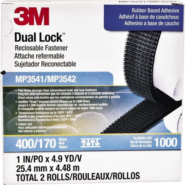 3M - 1" x 5 Yd Adhesive Backed Dual Lock Hook & Loop Roll - Benchmark Tooling