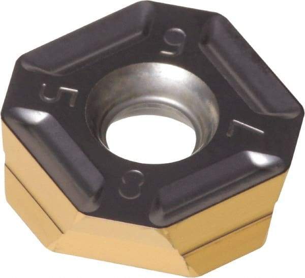 Iscar - IQ845 SYHU070400 ADN Grade IC830 Carbide Milling Insert - TiAlN/TiN Finish, 0.1654" Thick, 0.5433" Inscribed Circle - Benchmark Tooling