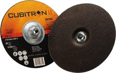 3M - 36 Grit, 9" Wheel Diam, 1/8" Wheel Thickness, Type 27 Depressed Center Wheel - Ceramic, 6,650 Max RPM - Benchmark Tooling