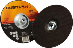 3M - 36 Grit, 7" Wheel Diam, 1/8" Wheel Thickness, Type 27 Depressed Center Wheel - Ceramic, 8,500 Max RPM - Benchmark Tooling