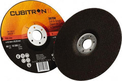 3M - 36 Grit, 6" Wheel Diam, 1/8" Wheel Thickness, 7/8" Arbor Hole, Type 27 Depressed Center Wheel - Ceramic, 10,200 Max RPM - Benchmark Tooling