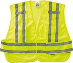 Ergodyne - Size 3X/4XL High Visibility Lime Mesh Expandable Vest - 56 to 62" Chest, ANSI/ISEA 107, Hook & Loop Closure, 2 Pockets, Polyester - Benchmark Tooling