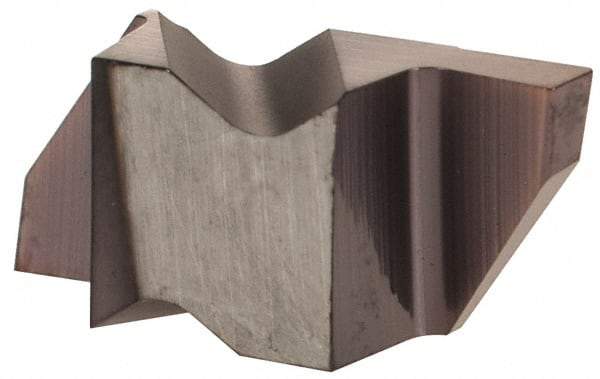 Hertel - 2047IG Grade HC215, 1.19mm Cutting Width Carbide Grooving Insert - 1.27mm Max Depth of Cut, Left Hand, TiAlN Finish - Benchmark Tooling