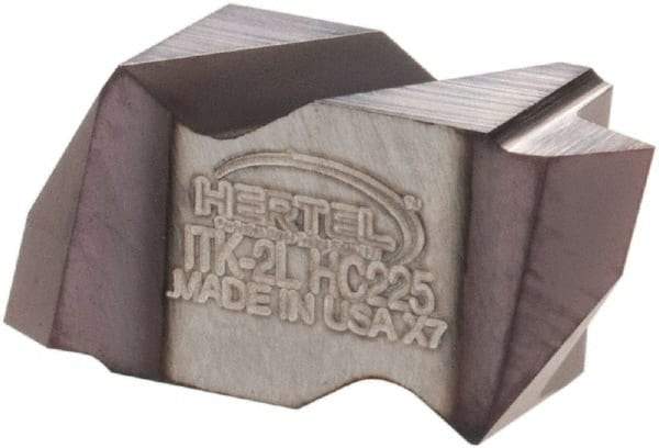 Hertel - ITK2 Grade HC225, Internal/External 60° V Threading Insert - 0.6 to 1.75mm & 14 to 44 TPI Ext Pitch, 10 to 20mm & 12 to 24 TPI Int Pitch, Left Hand Insert, TiAlN Finish, Carbide - Benchmark Tooling