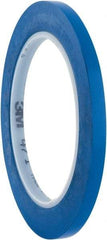 3M - Blue Solid Color Vinyl Tape - 1/4" Wide x 108' Long x 5.2 mil Thick, General Traffic - Benchmark Tooling