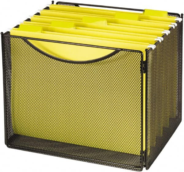 Safco - Black File Boxes-Storage - Steel, Mesh - Benchmark Tooling