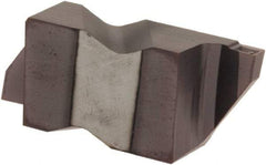 Tool-Flo - 3078FLG Grade AC3, 0.078" Cutting Width Carbide Grooving Insert - 0.12" Max Depth of Cut, Left Hand, .005 to .010" Corner Radius, AlTiN Finish - Benchmark Tooling
