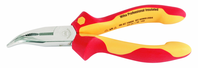 Insulated Bent Nose Pliers with Cutters 6.3" - Benchmark Tooling