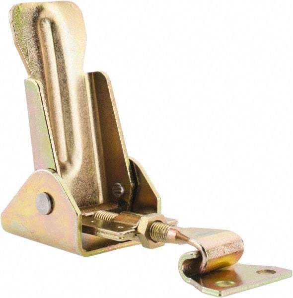 Value Collection - 3-13/32" Long x 1-3/16" Wide, Adjustable Toggle Latch - Steel, with Yellow Chromate Finish - Benchmark Tooling