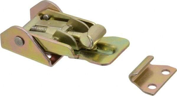 Value Collection - 3-13/32" Long x 1-3/16" Wide, Adjustable Toggle Latch - Steel, with Yellow Chromate Finish - Benchmark Tooling