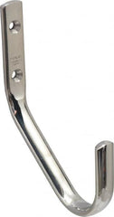 Sugatsune - 5/8" Wide x 4-1/2" High x 15/64" Thick, Wall Hook - 3-5/32" Projection, Polished - Benchmark Tooling