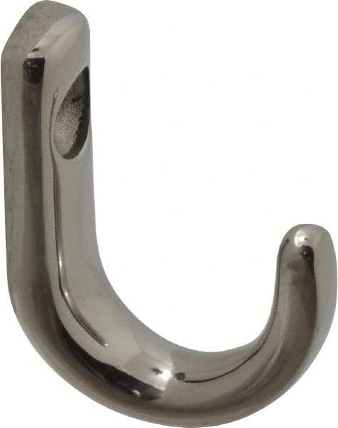 Sugatsune - 23/64" Wide x 1-1/8" High x 5/32" Thick, Wall Hook - 7/8" Projection, Polished - Benchmark Tooling