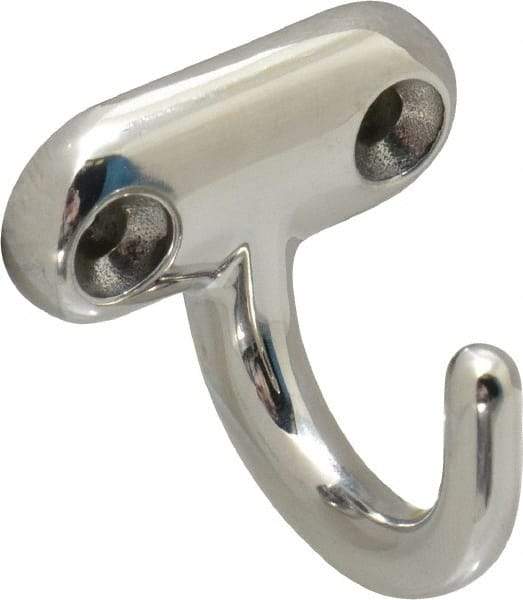 Sugatsune - 1-27/64" Wide x 1-5/16" High x 7/32" Thick, Wall Hook - 1-1/4" Projection, Polished - Benchmark Tooling