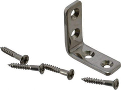 Sugatsune - 1-7/32" Long x 15/32" Wide, 18-8 Stainless Steel, Corner Brackets - Benchmark Tooling