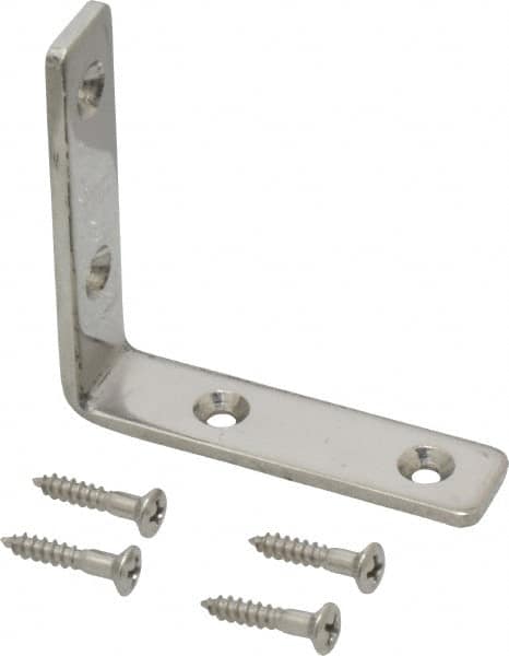 Sugatsune - 2-13/32" Long x 19/32" Wide, 18-8 Stainless Steel, Corner Brackets - Benchmark Tooling