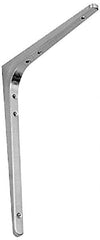 Sugatsune - 78 Lb Capacity, Satin Stainless Steel Coated, Shelf Bracket - 9-7/16" Long, 11-7/8" Wide - Benchmark Tooling