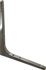 Sugatsune - 62 Lb Capacity, Satin Stainless Steel Coated, Shelf Bracket - 7-7/8" Long, 9-7/16" Wide - Benchmark Tooling