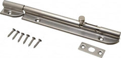 Sugatsune - 7-3/8" Long, 1-1/16" Wide Stainless Steel Barrel Bolts - Nickel Plated - Benchmark Tooling