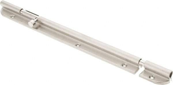 Sugatsune - 10-3/4" Long, 1-3/32" Wide Stainless Steel Barrel Bolts - Nickel Plated - Benchmark Tooling