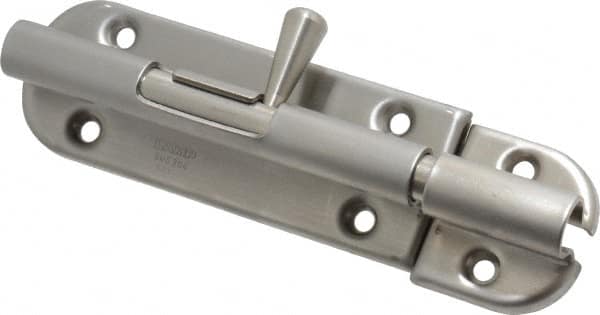 Sugatsune - 4-3/8" Long, 1" Wide Stainless Steel Barrel Bolts - Nickel Plated - Benchmark Tooling