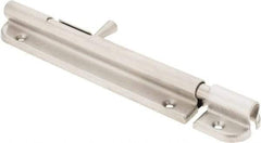 Sugatsune - 6-1/16" Long, 1" Wide Stainless Steel Barrel Bolts - Nickel Plated - Benchmark Tooling
