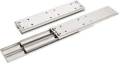 Sugatsune - 12" Slide Length, 12.56" Travel Length, Stainless Steel Ball Bearing Slide SSR-10 - 7/8" Wide, 2-3/4" High, 600 Lb Capacity at Full Extension, Satin Finish - Benchmark Tooling