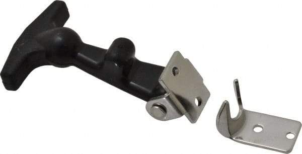 Value Collection - 2" Long x 1-27/32" Wide x 7/8" High, Hood Latch - Rubber & Steel, with Black Finish - Benchmark Tooling
