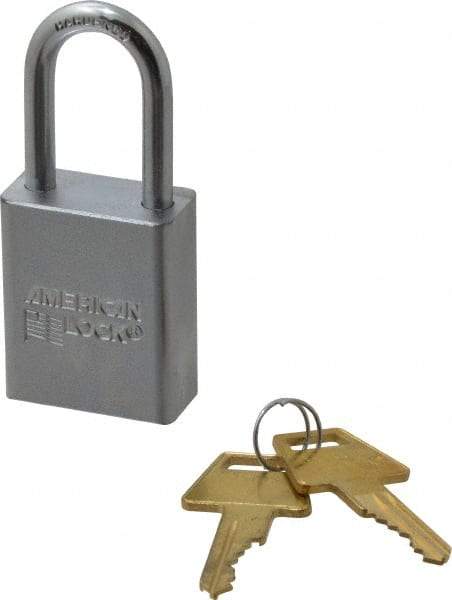 American Lock - 1-1/2" Shackle Clearance, Keyed Alike A5101 Padlock - 1/4" Shackle Diam, Steel - Benchmark Tooling