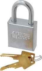 American Lock - 1-1/8" Shackle Clearance, Keyed Different A5200 Padlock - 5/16" Shackle Diam, Steel - Benchmark Tooling