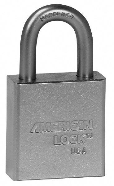 American Lock - 3" Shackle Clearance, Keyed Alike A5202 Padlock - 5/16" Shackle Diam, Steel - Benchmark Tooling