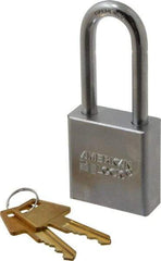 American Lock - 2" Shackle Clearance, Keyed Alike A5201 Padlock - 5/16" Shackle Diam, Steel - Benchmark Tooling