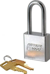 American Lock - 2" Shackle Clearance, Keyed Alike A5201 Padlock - 5/16" Shackle Diam, Steel - Benchmark Tooling