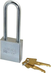 American Lock - 3" Shackle Clearance, Keyed Different A5202 Padlock - 5/16" Shackle Diam, Steel - Benchmark Tooling