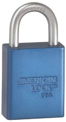 American Lock - Keyed Alike Conductive Lockout Padlock - 3" Shackle Clearance, 1/4" Shackle Diam, 1.8" Body Height x 1-1/2" Body Width, Green, 5 Pins - Benchmark Tooling